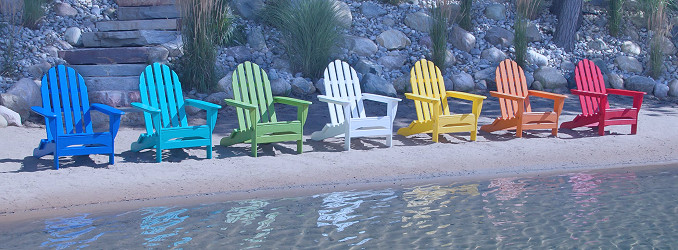 Bright and Colorful Adirondack Chairs